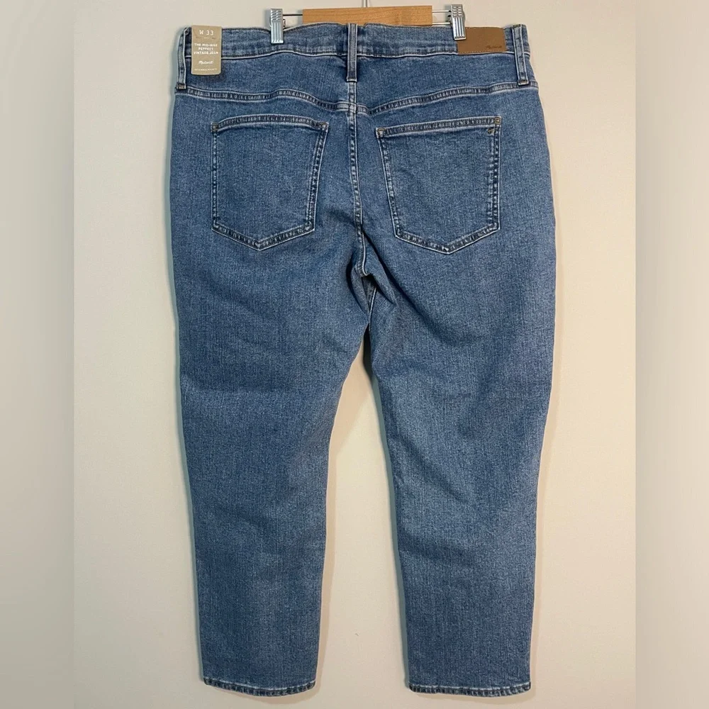 Madewell Womens Jeans Size 33 The Mid Rise Perfect Vintage Blue Denim Bottoms - Picture 3 of 12